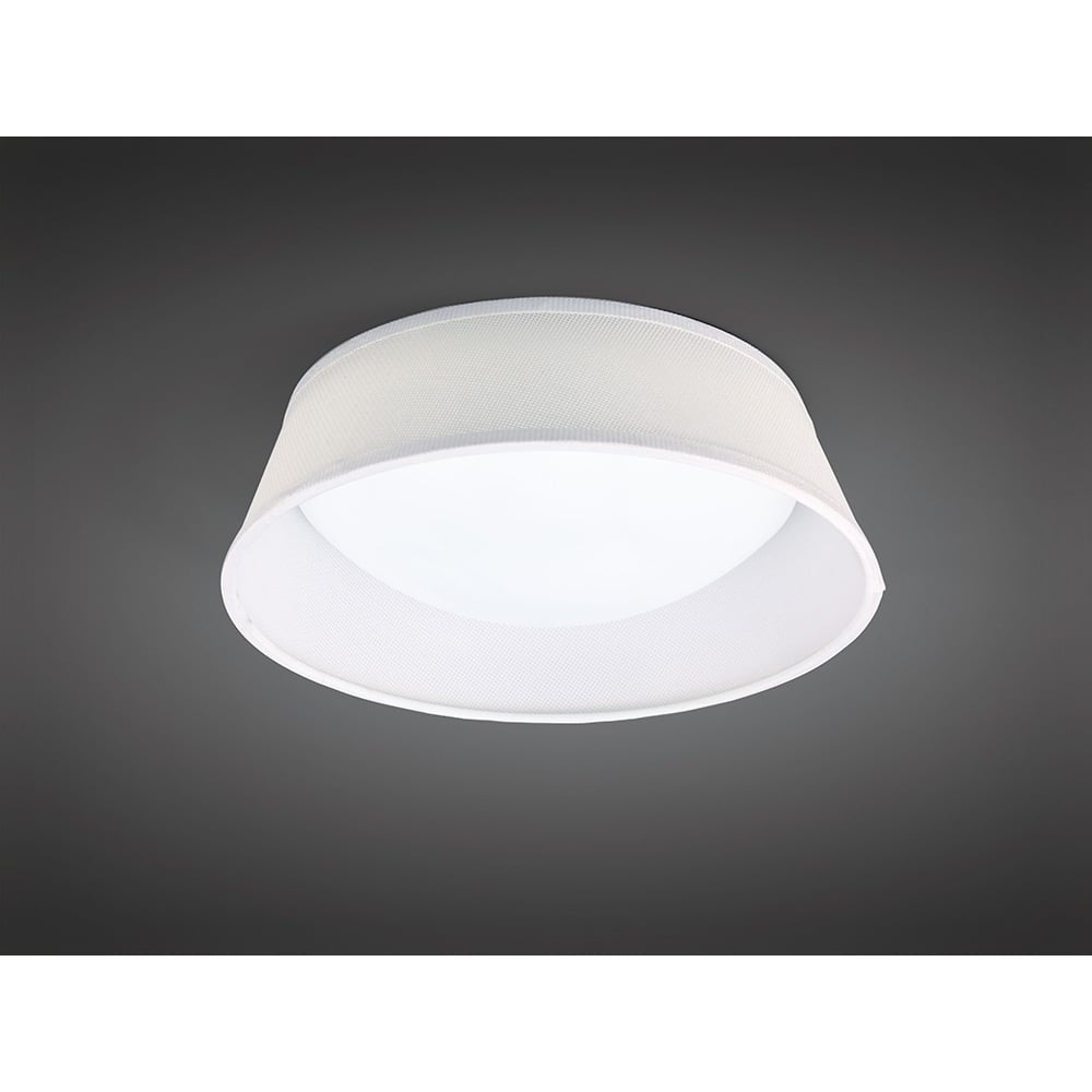 M4960 Nordica Flush Ceiling 12W LED 32CM Off White White Acrylic Ivory White Shade