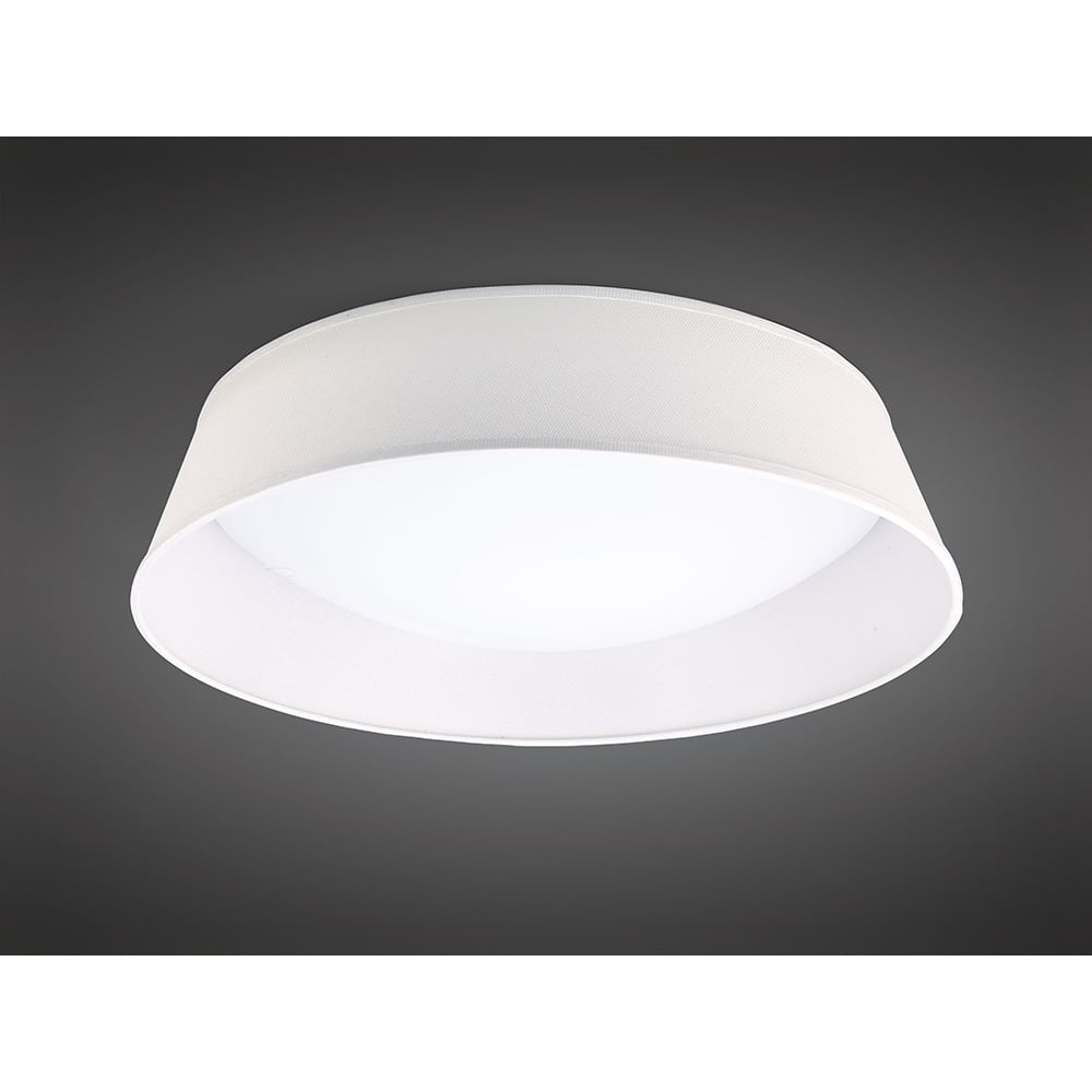 M4962 Nordica Flush Ceiling 30W LED 60CM Off White White Acrylic Ivory White Shade