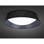 M4967 Nordica Flush Ceiling 60W LED 90cm Black White Acrylic Black Shade