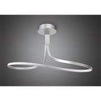 M4980 Nur Rectangular Semi Flush 40W LED Silver/Frosted Acrylic/Polished Chrome