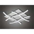 M4984 Nur Square Flush Ceiling 34W LED Silver/Frosted Acrylic/Polished Chrome