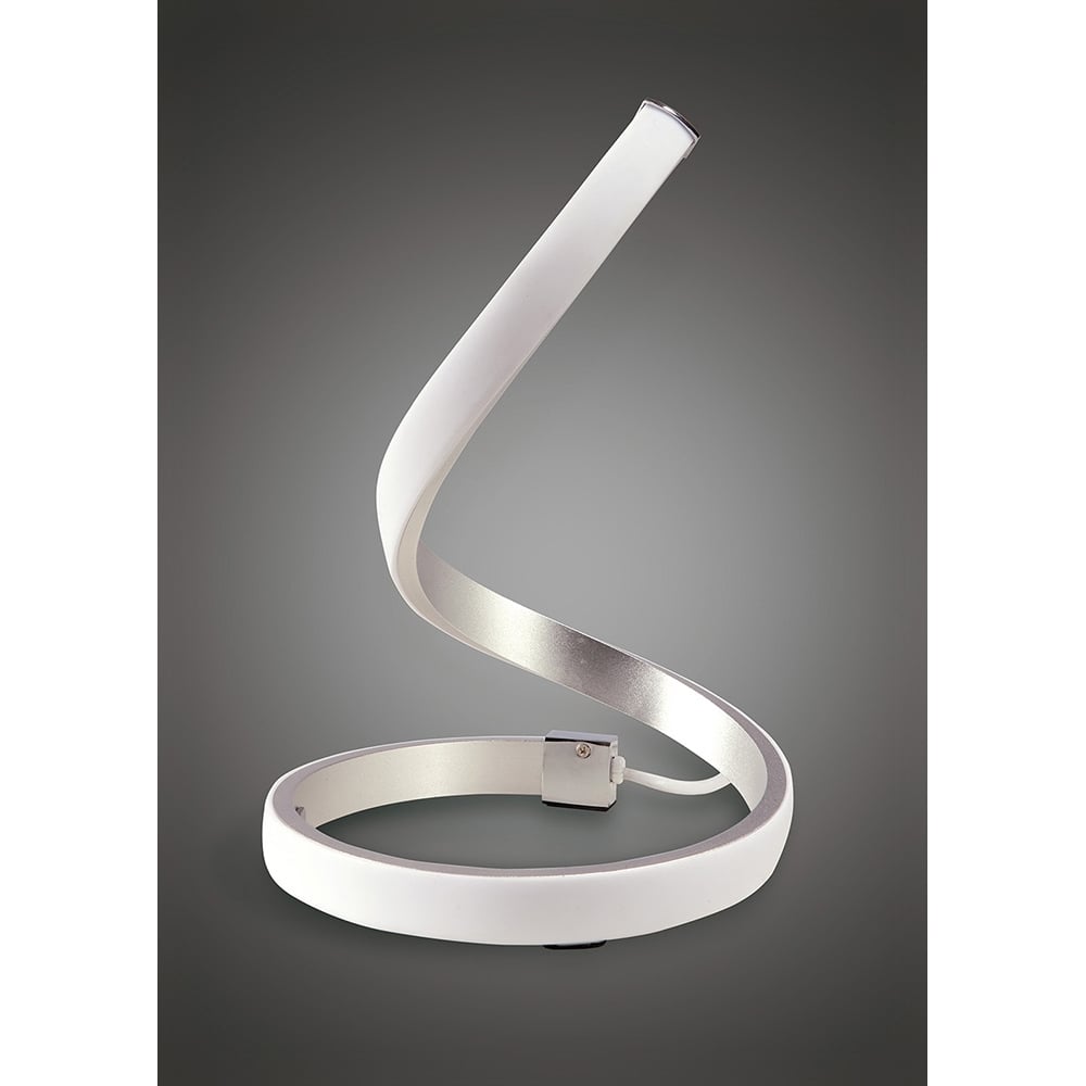 M4986 Nur Table Lamp 15W LED Silver/Frosted Acrylic/Polished Chrome