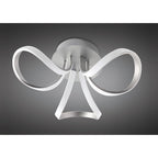 M4989 Knot Ceiling 36W LED 3 Looped Arms Silver/Frosted Acrylic