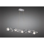 M5012 Lux Linear Pendant 5 Light G9 Line Polished Chrome