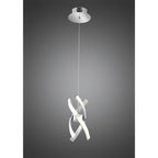 M5081 Espirales Pendant 1 Light 12W LED Silver/Frosted Acrylic/Polished Chrome