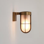 1368008 Cabin Wall Frosted Outdoor Wall Light Antique Brass (S)
