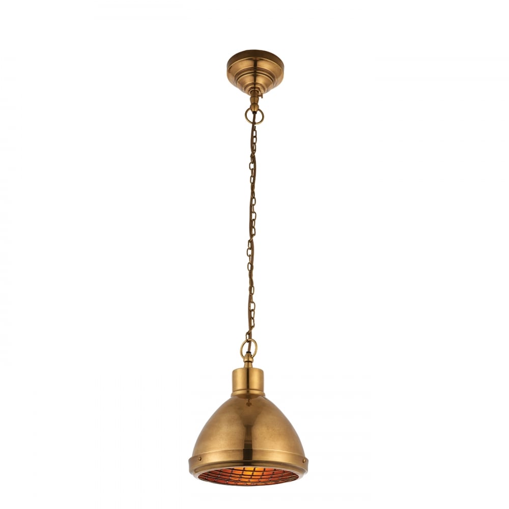 69843 Carr Indoor Pendant Light Single Brass (SD)