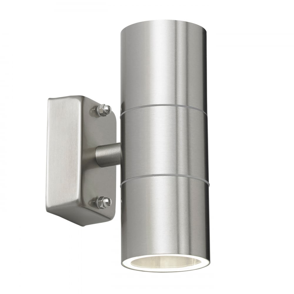 EL-40095 Canon 2 Light Outdoor Wall Light Steel Clear