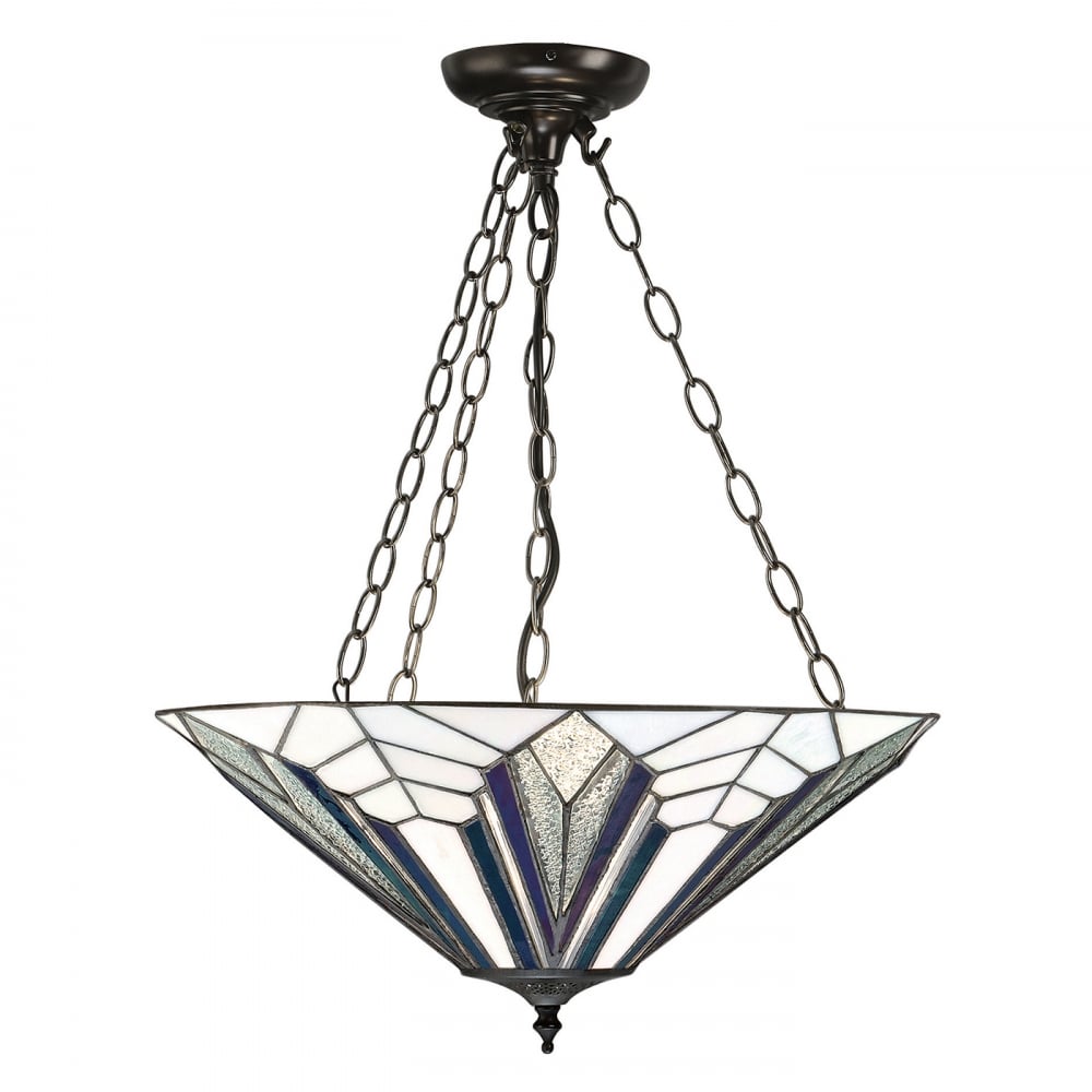 63936 Astoria Tiffany Large Inverted 3 Light Pendant