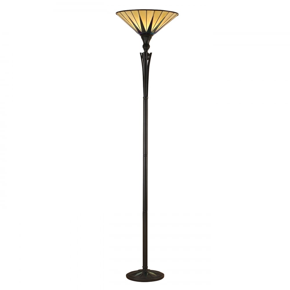 64042 Dark Star Tiffany Uplighter Floor Lamp