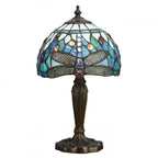 64088 Dragonfly Blue Tiffany Intermediate Table Lamp