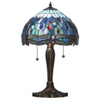 64090 Dragonfly Blue Tiffany Small Table Lamp