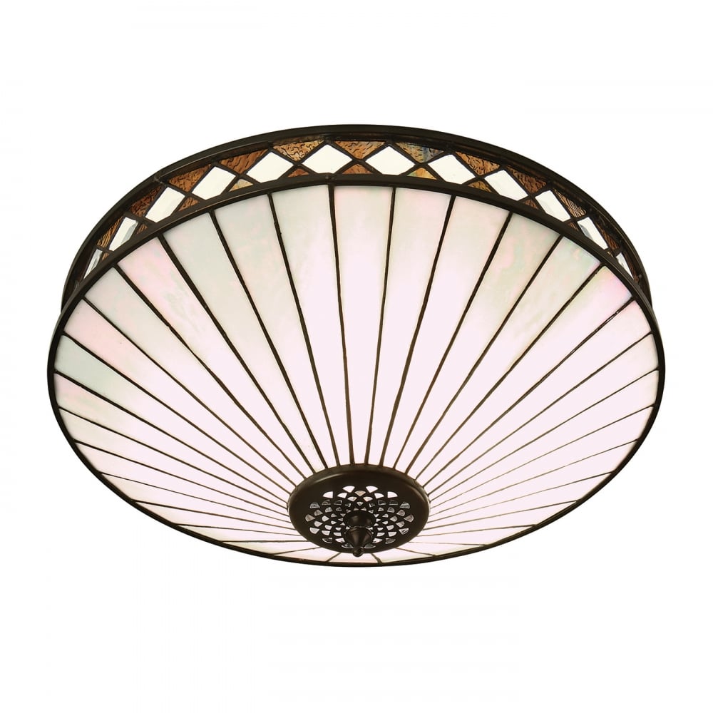 64145 Fargo Tiffany Medium 2 Light Flush