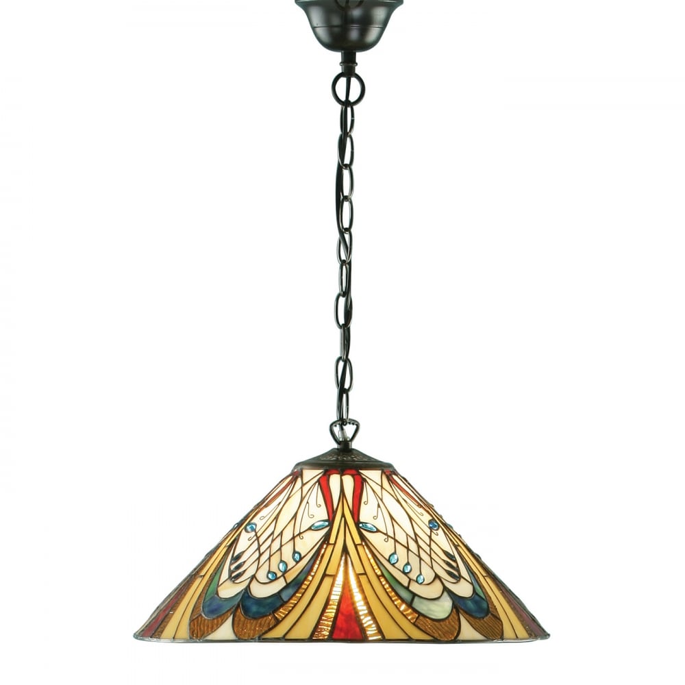 64162 Hector Tiffany Medium 1 Light Pendant