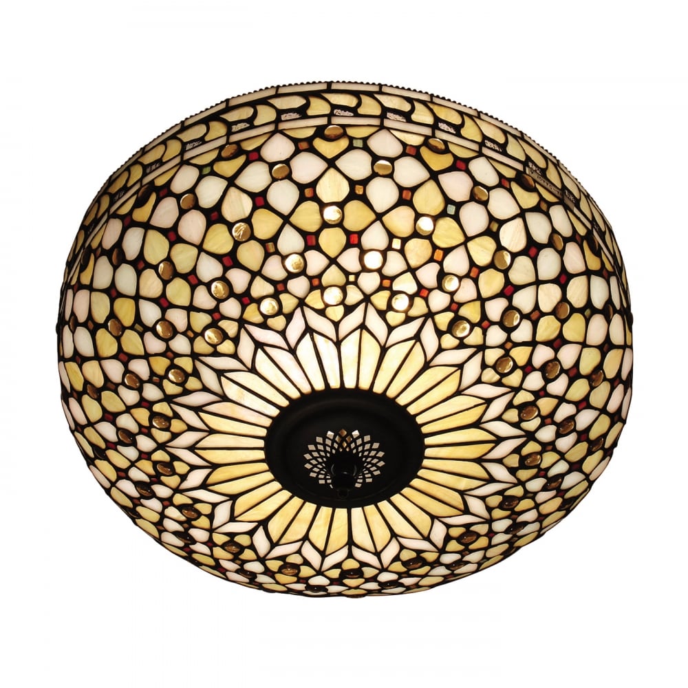 64276 Mille Feux Tiffany Large 2 Light Flush
