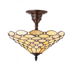 64300 Pearl Tiffany Medium 3 Light Semi Flush