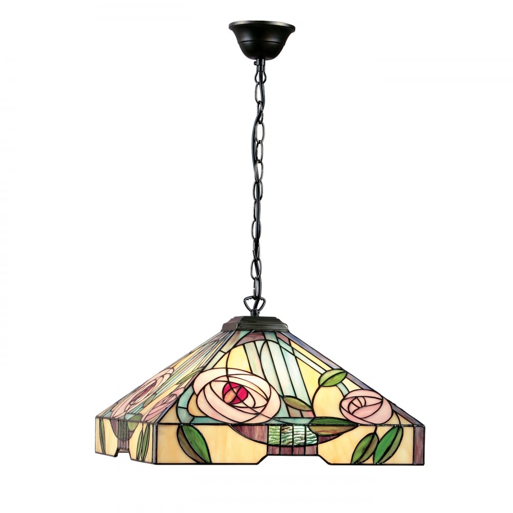 64384 Willow Tiffany Large 3 Light Pendant