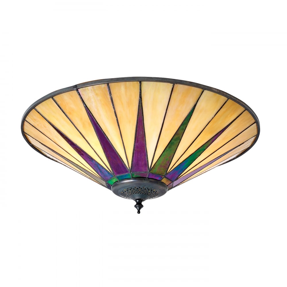 70240 Dark Star Tiffany Large 2 Light Flush