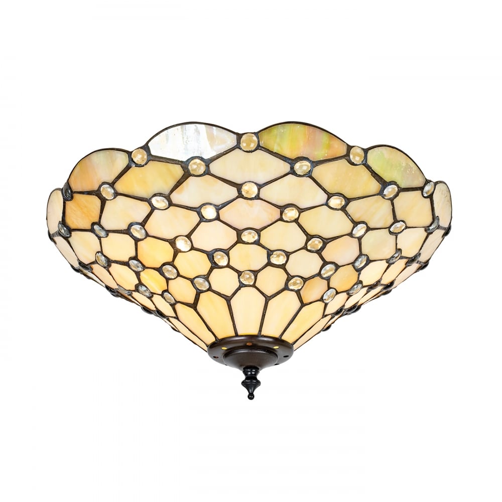 70242 Pearl Tiffany Medium 2 Light Flush