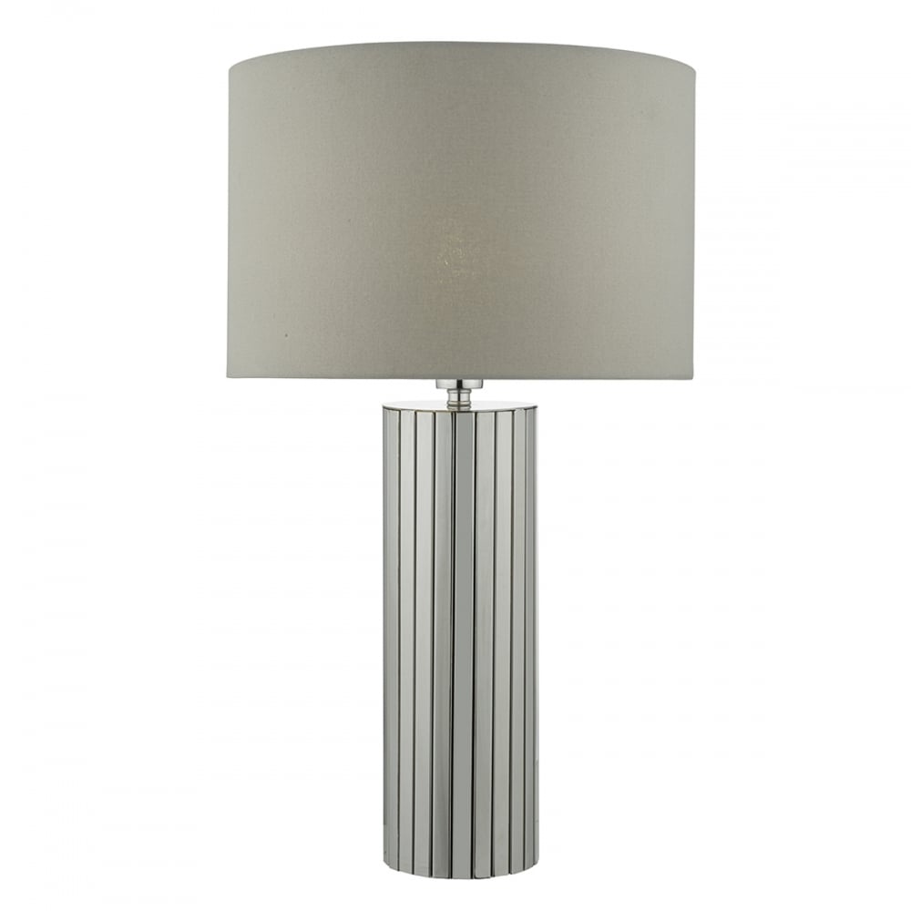 Dar CAS4250 Cassandra Table Lamp Polished Chrome Shade