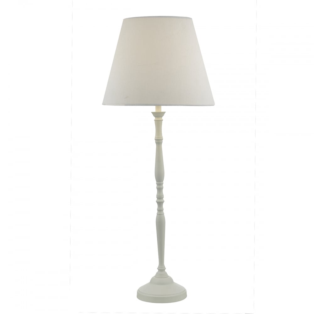 Dar JOA422 Joanna Table Lamp White Shade