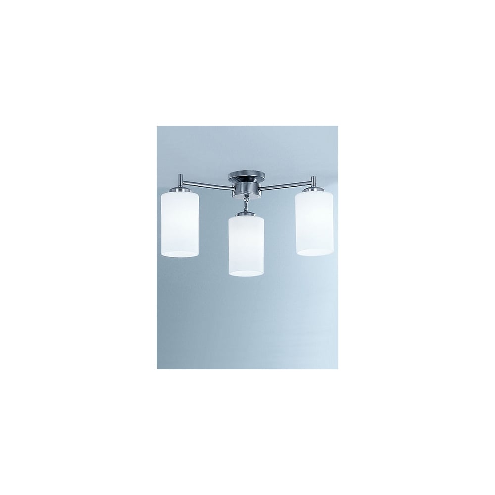 CO9313/727 Decima 3 Light Ceiling Flush Satin Nickel