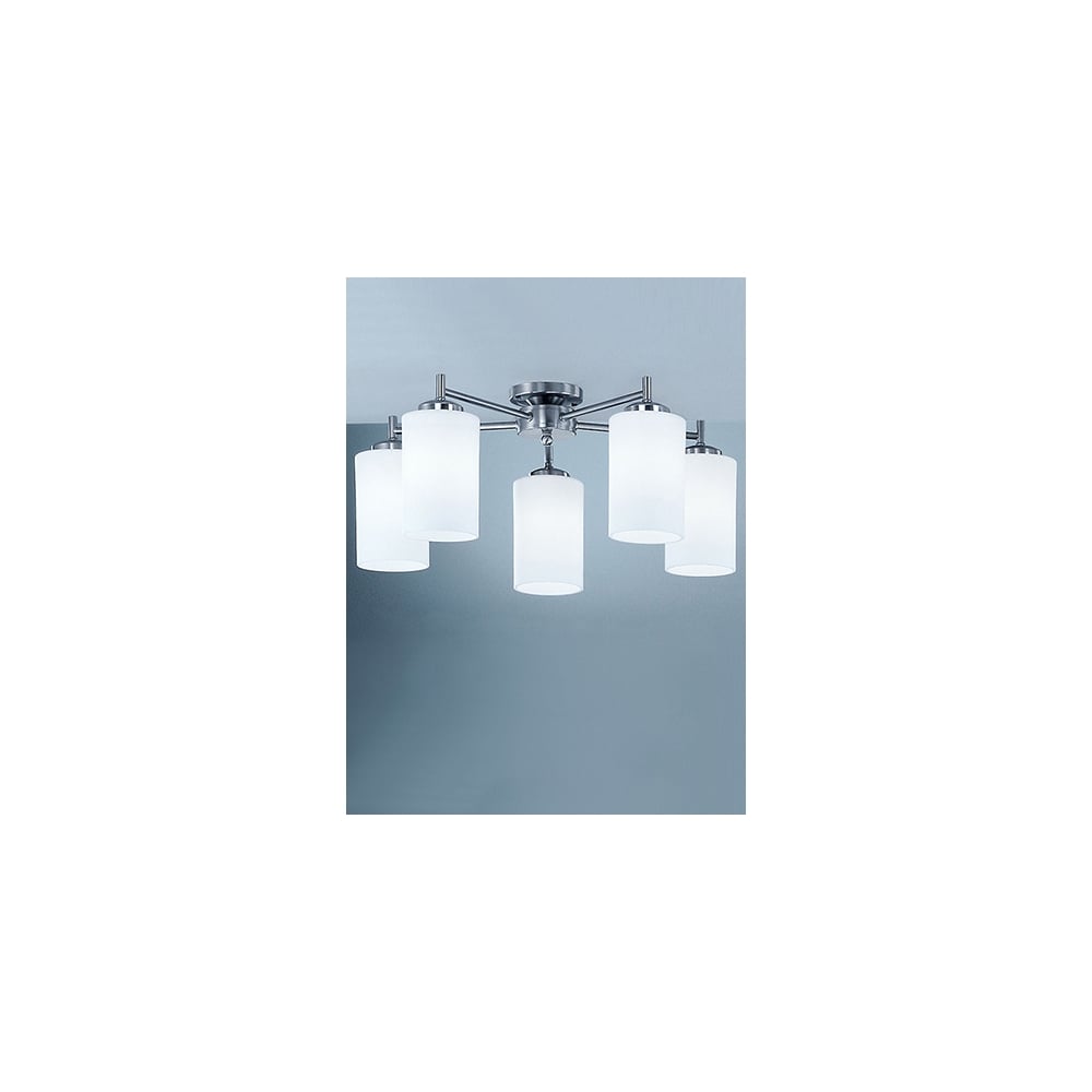 Decima 5 Light Ceiling Flush Satin Nickel