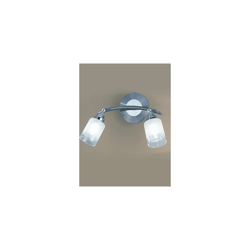 DP40022 Campani 2 Light Wall Bracket Chrome / Satin Nickel