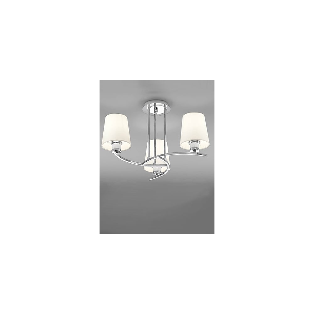 FL2082/3/1123 Hexx 3 Light Ceiling Flush Chrome
