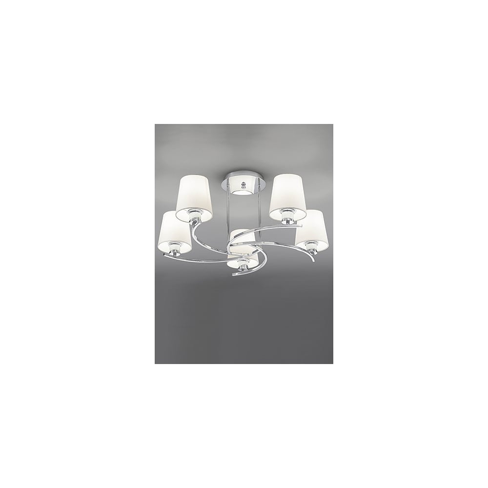 FL2082/5/1123 Hexx 5 Light Ceiling Flush Chrome