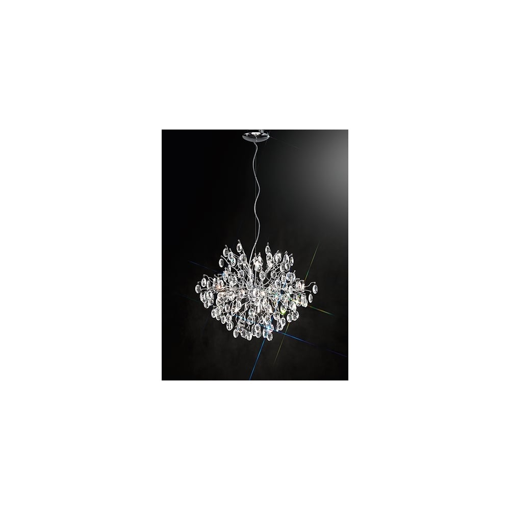 FL2326/12 Wisteria 12 Light Pendant Chrome
