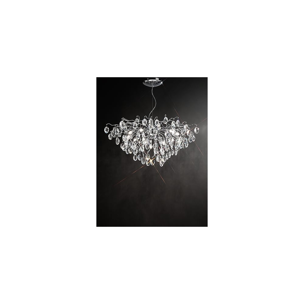 FL2326/13 Wisteria 13 Light Pendant Chrome