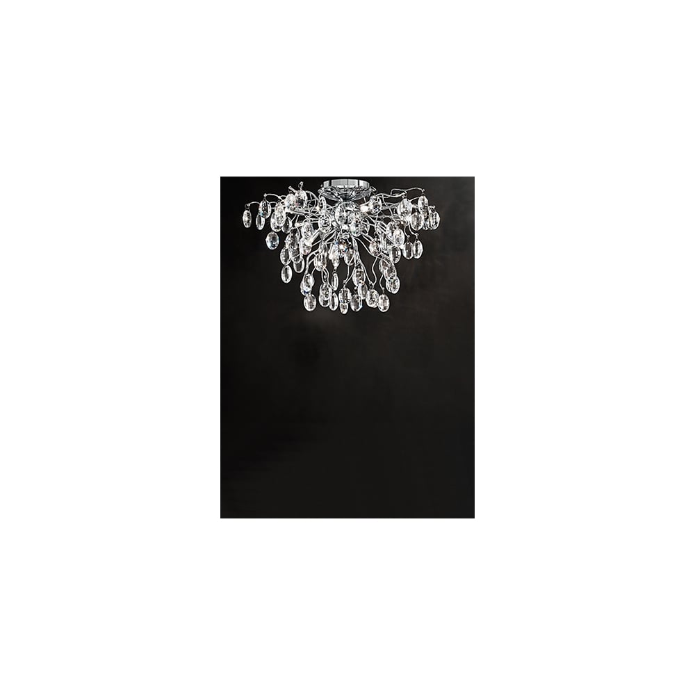 FL2326/8 Wisteria 8 Light Ceiling Flush Chrome
