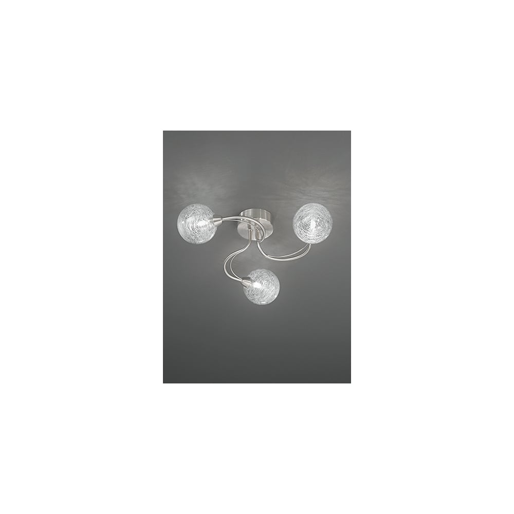 FL2327/3 Gyro 3 Light Ceiling Flush Satin Nickel