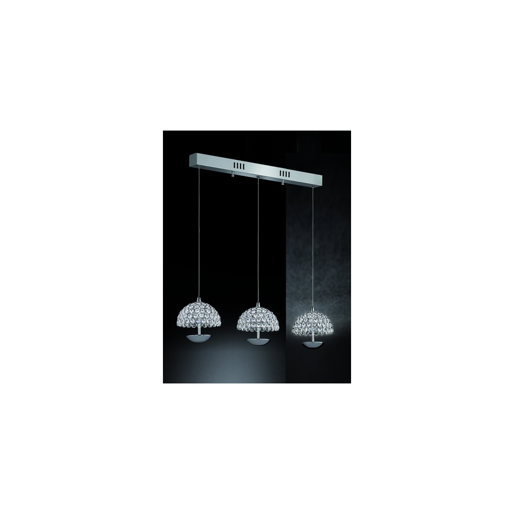 FL2349/3 Illusion 3 Light Pendant Chrome (SD)