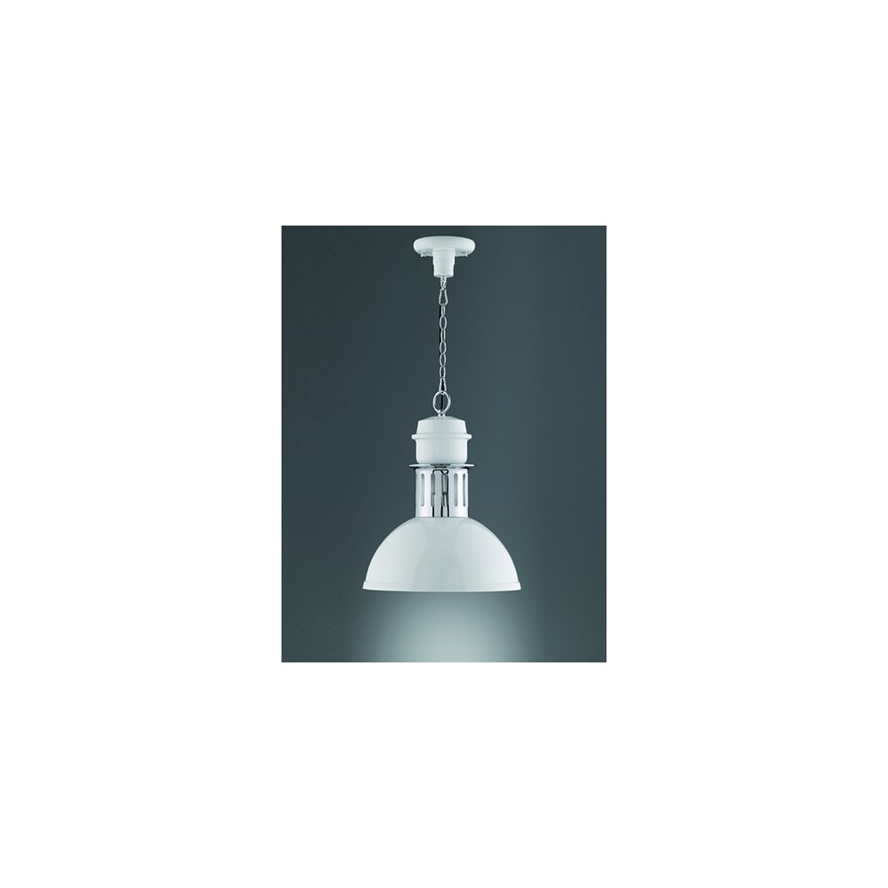 P122 1 Light Pendant White (SD)