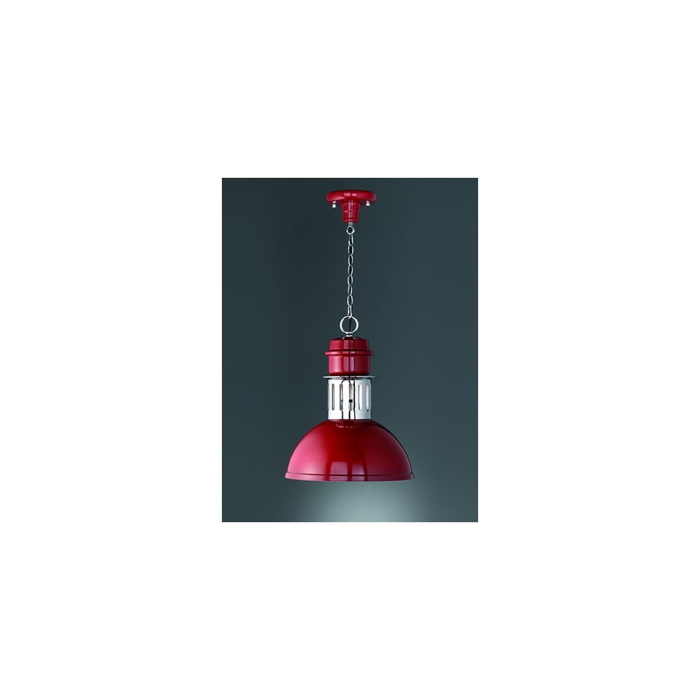 P124 1 Light Pendant Burgandy (SD)