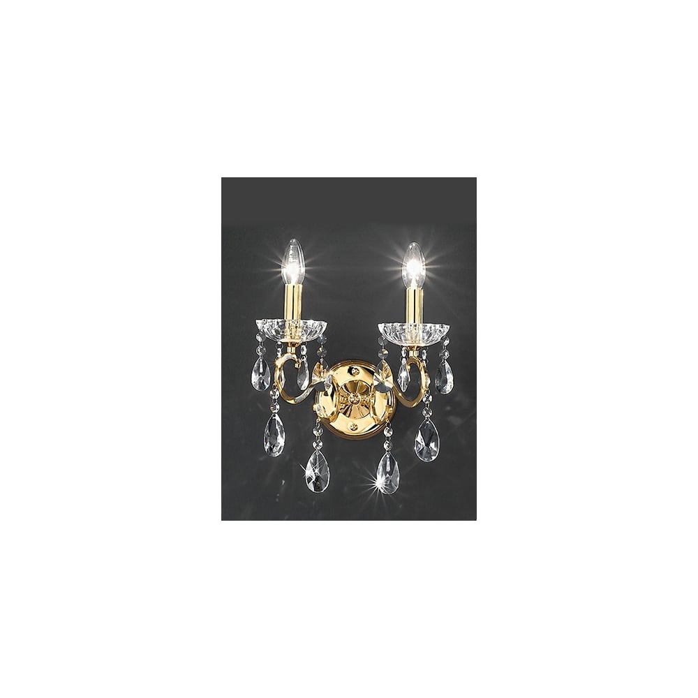 FL2159/2 Chiffon Wall Light Gold (SD)