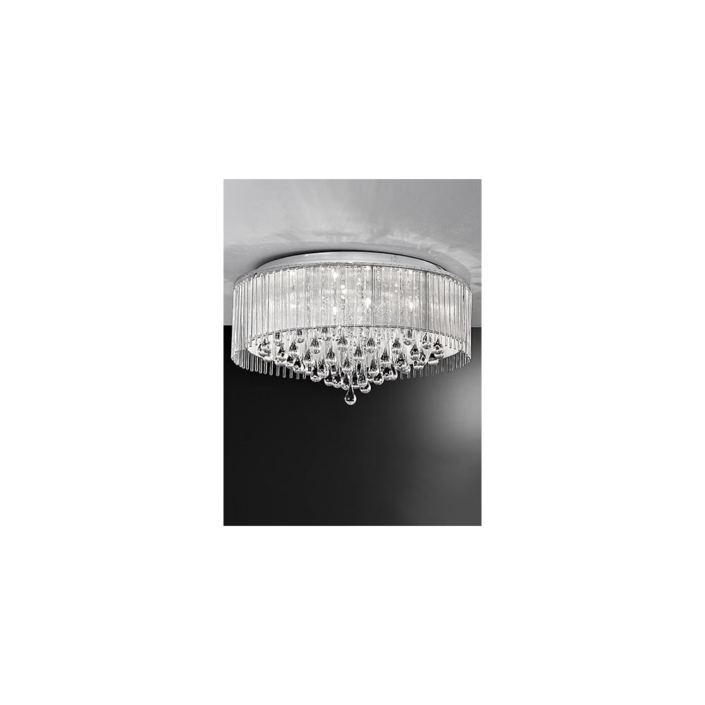 FL2160/8 Spirit 8 Light Ceiling Flush Chrome