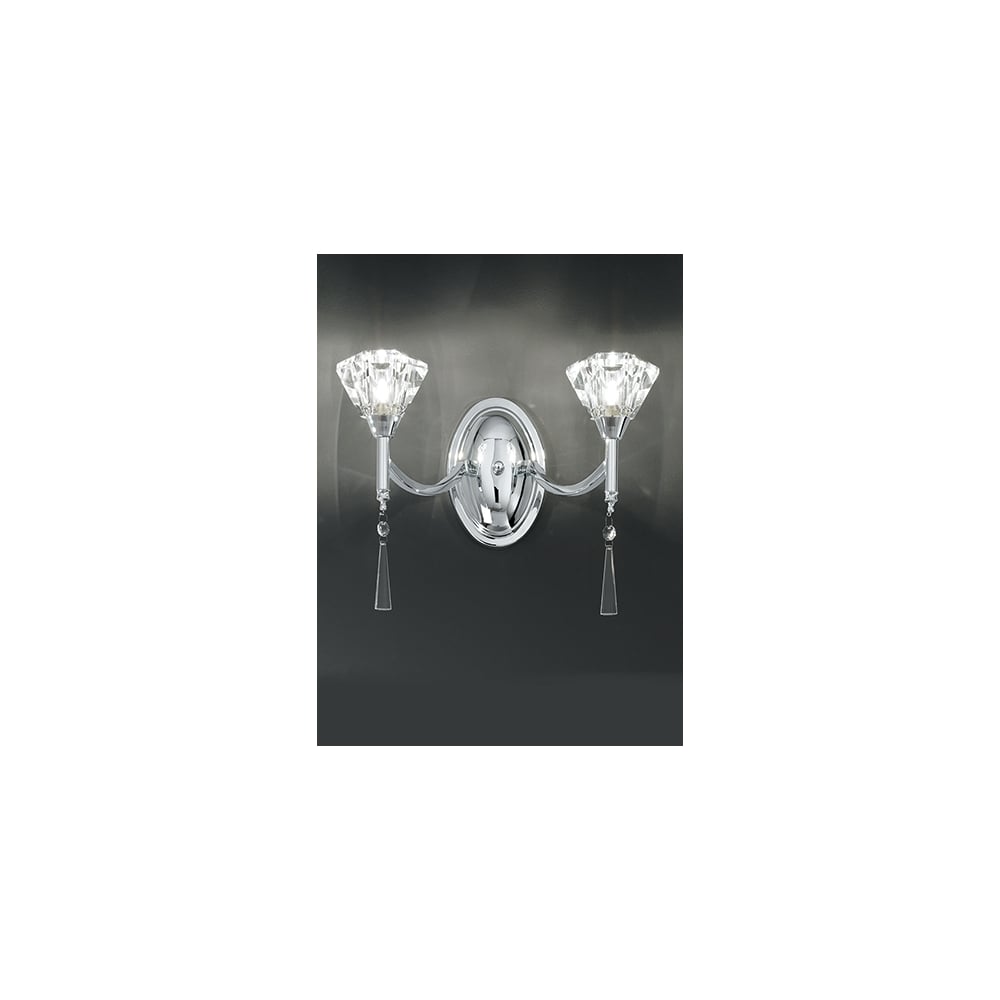FL2237/2 Desian 2 Light Wall Bracket Chrome (S)