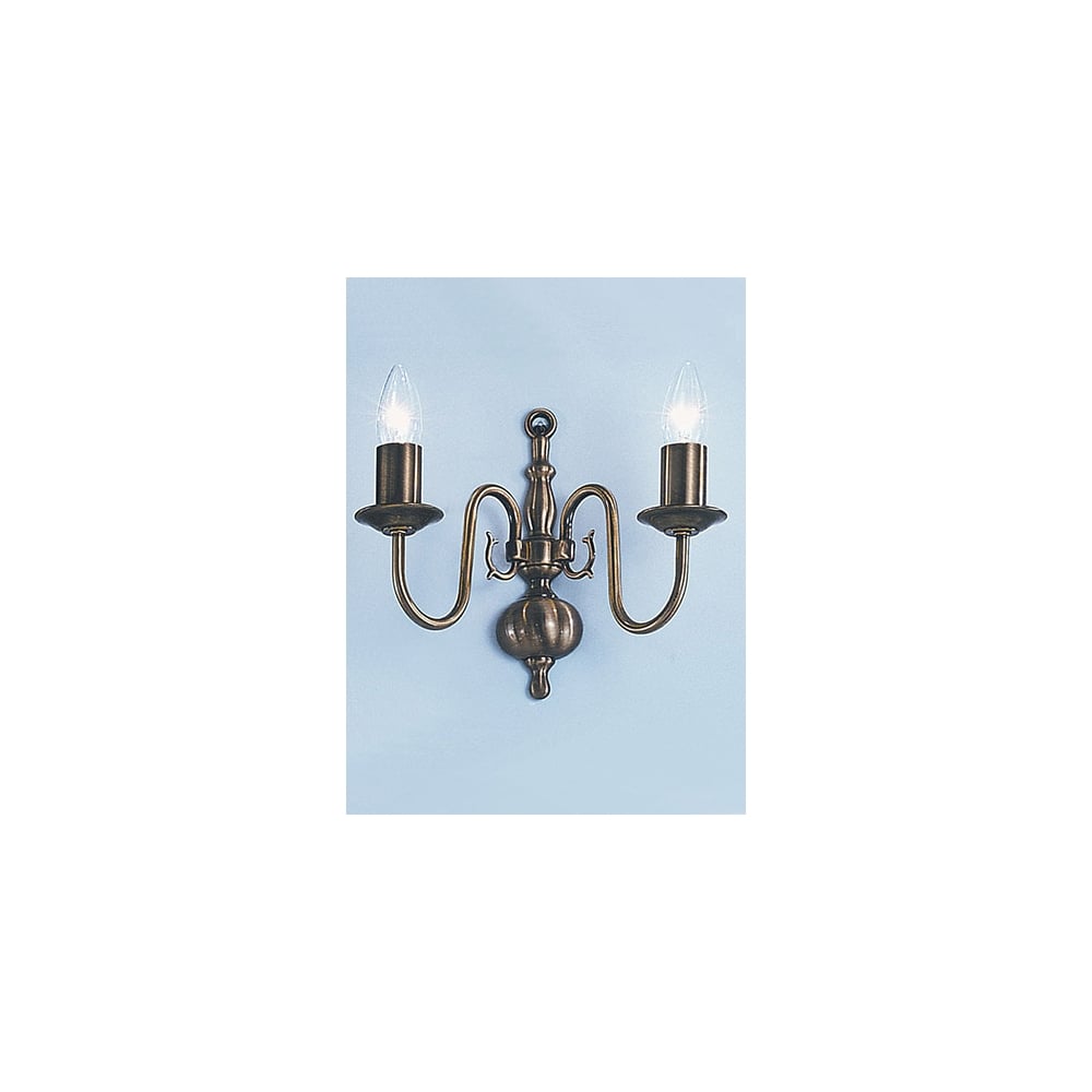 PE7932 Halle 2 Light Wall Bracket Bronze (S)