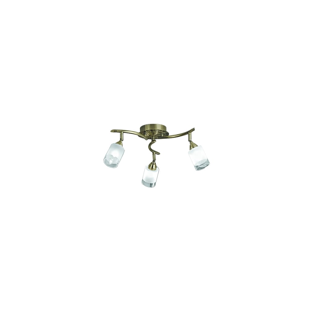 SPOT8773 Campani 3 Light Ceiling Flush Bronze