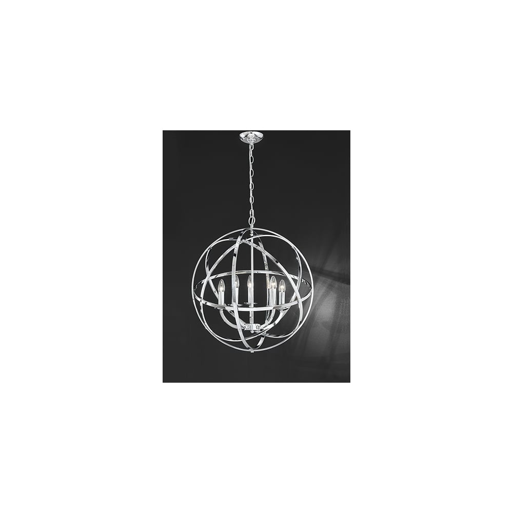 Zany 6 Light Pendant Chrome