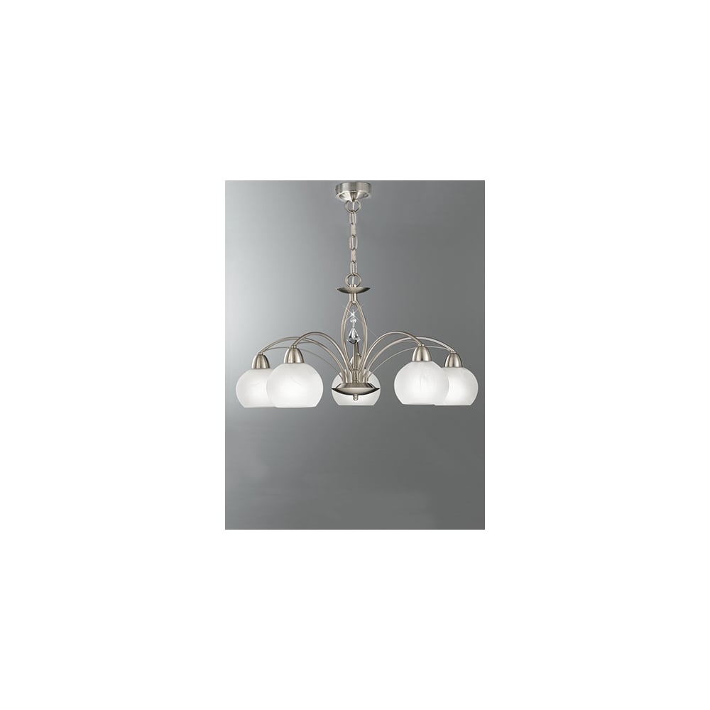 Thea 5 Light Pendant / Flush Conversion Satin Nickel (S)