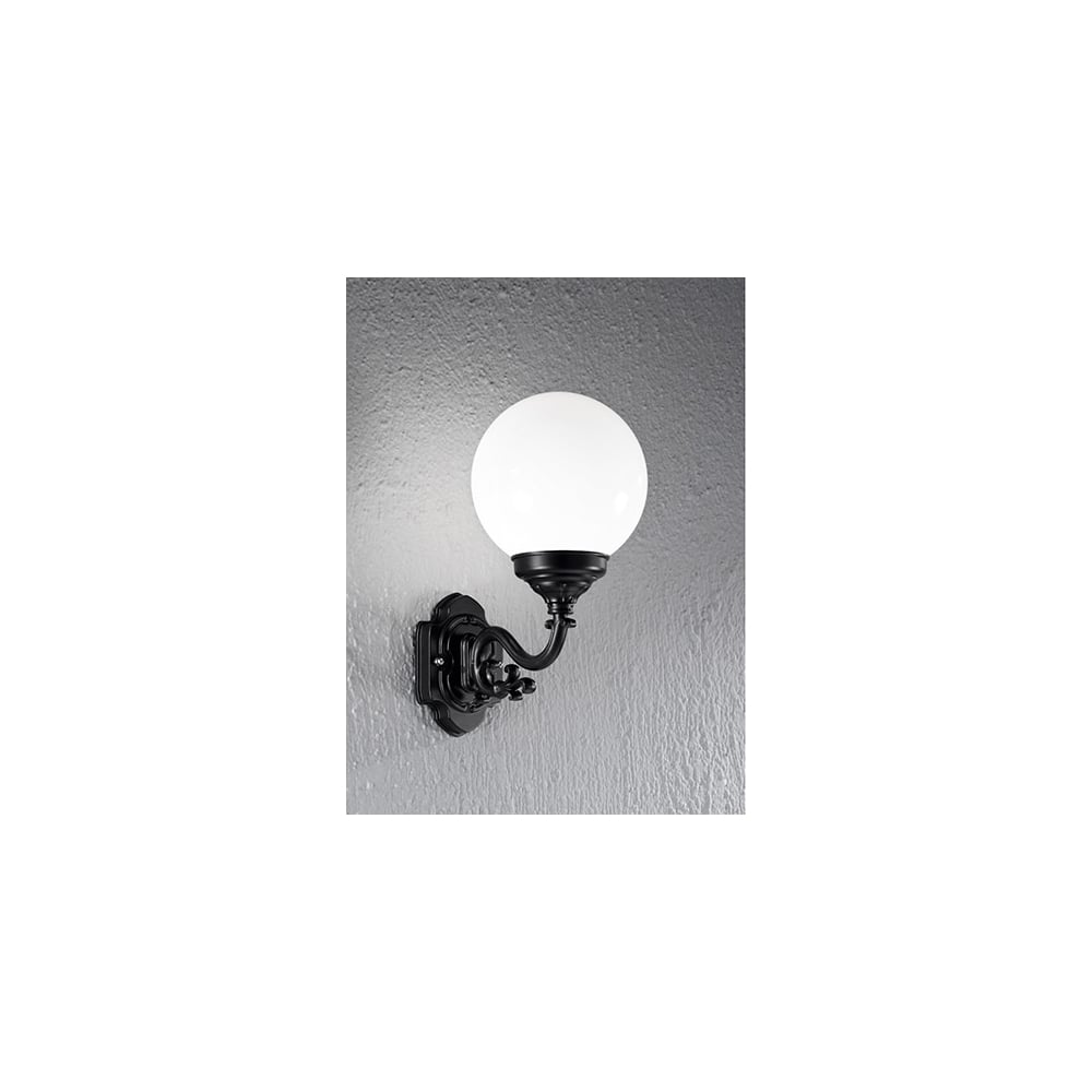 EXT6590 Rotonda Outside 1 Light Wall Bracket Black (SD)