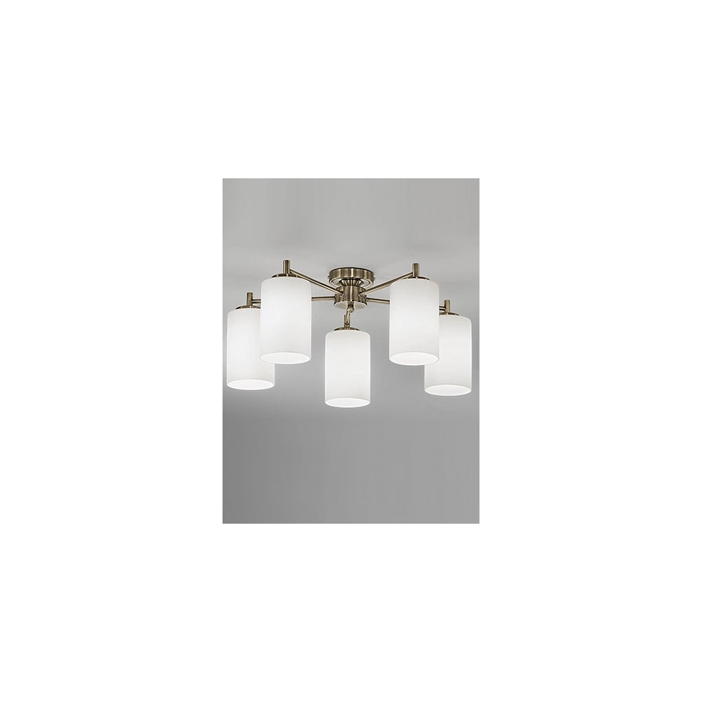 Decima 5 Light Ceiling Flush Bronze