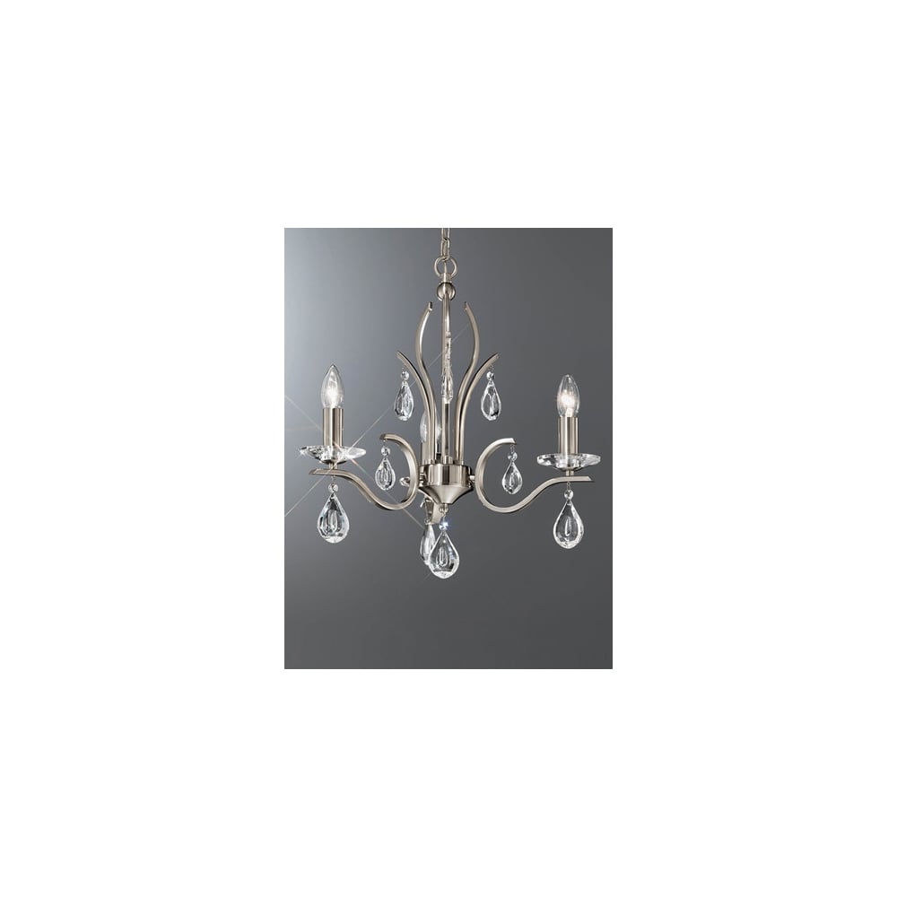 FL2298/3 Willow 3 Light Pendant Satin Nickel