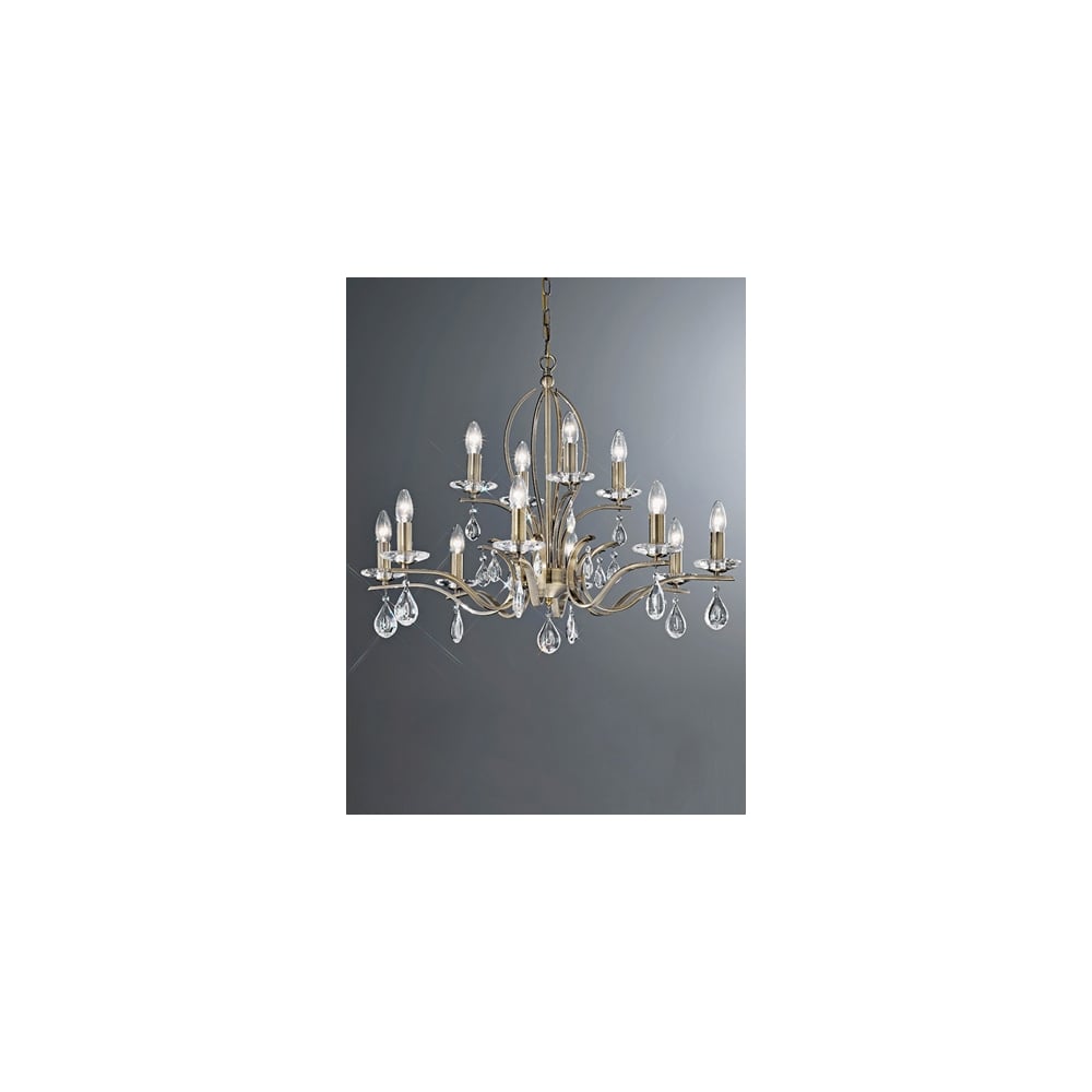 FL2299/12 Willow 12 Light Pendant Bronze