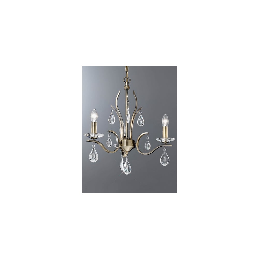 FL2299/3 Willow 3 Light Pendant Bronze