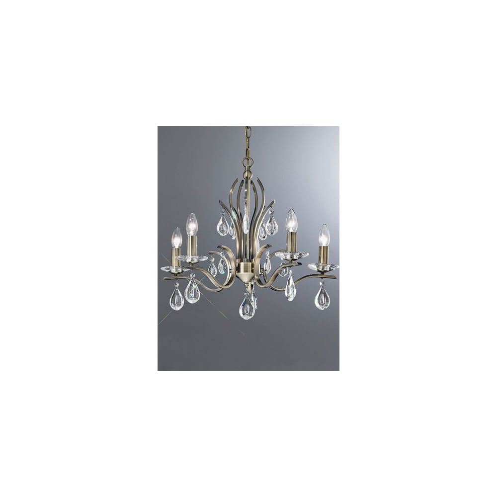 FL2299/5 Willow 5 Light Pendant Bronze